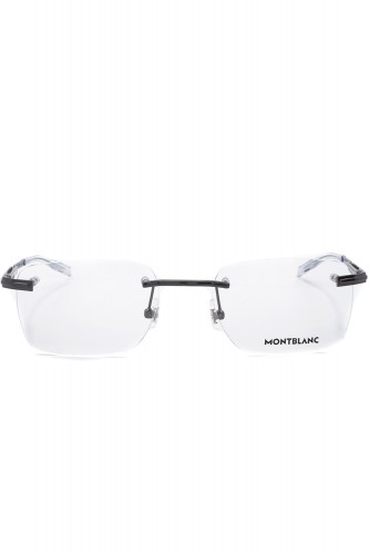 Montblanc - Occhiali da vista glasant in metallo rettangolari per uomo canna di 2