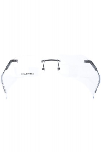 Montblanc - Occhiali da vista glasant in metallo rettangolari per uomo canna di