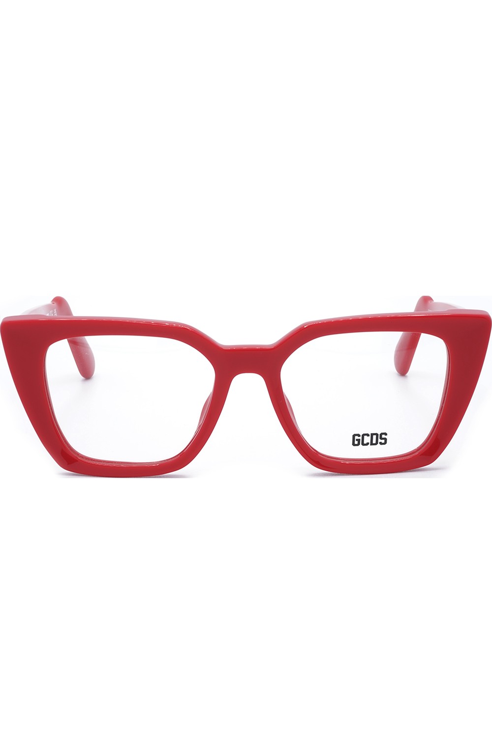 GCDS - Occhiali da vista in celluloide squadrati per donna rosso - GD5012 066