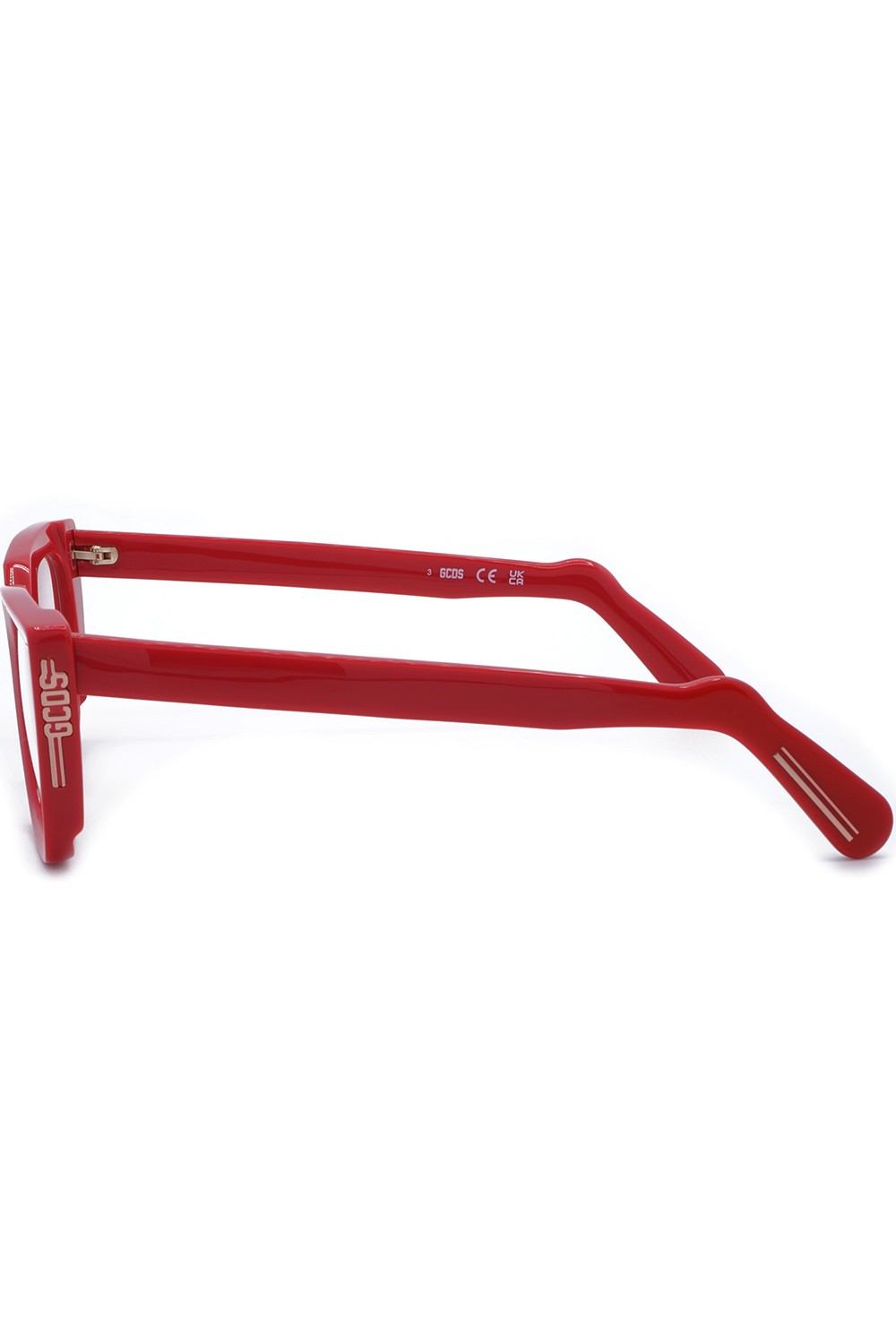 GCDS - Occhiali da vista in celluloide squadrati per donna rosso - GD5012 066