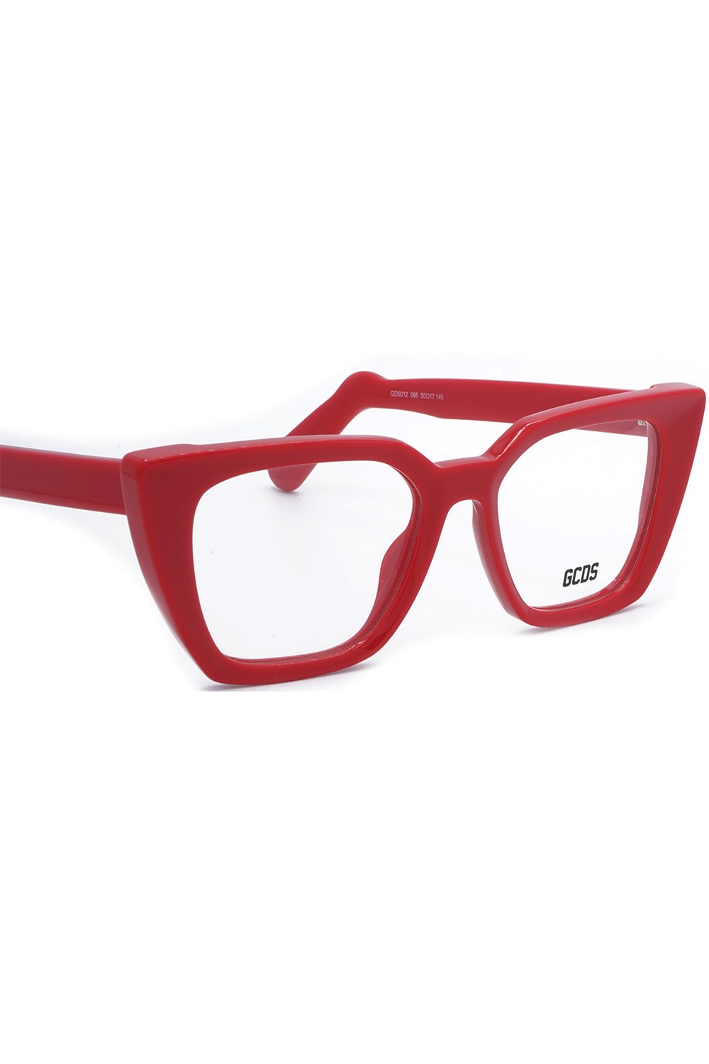 GCDS - Occhiali da vista in celluloide squadrati per donna rosso - GD5012 066