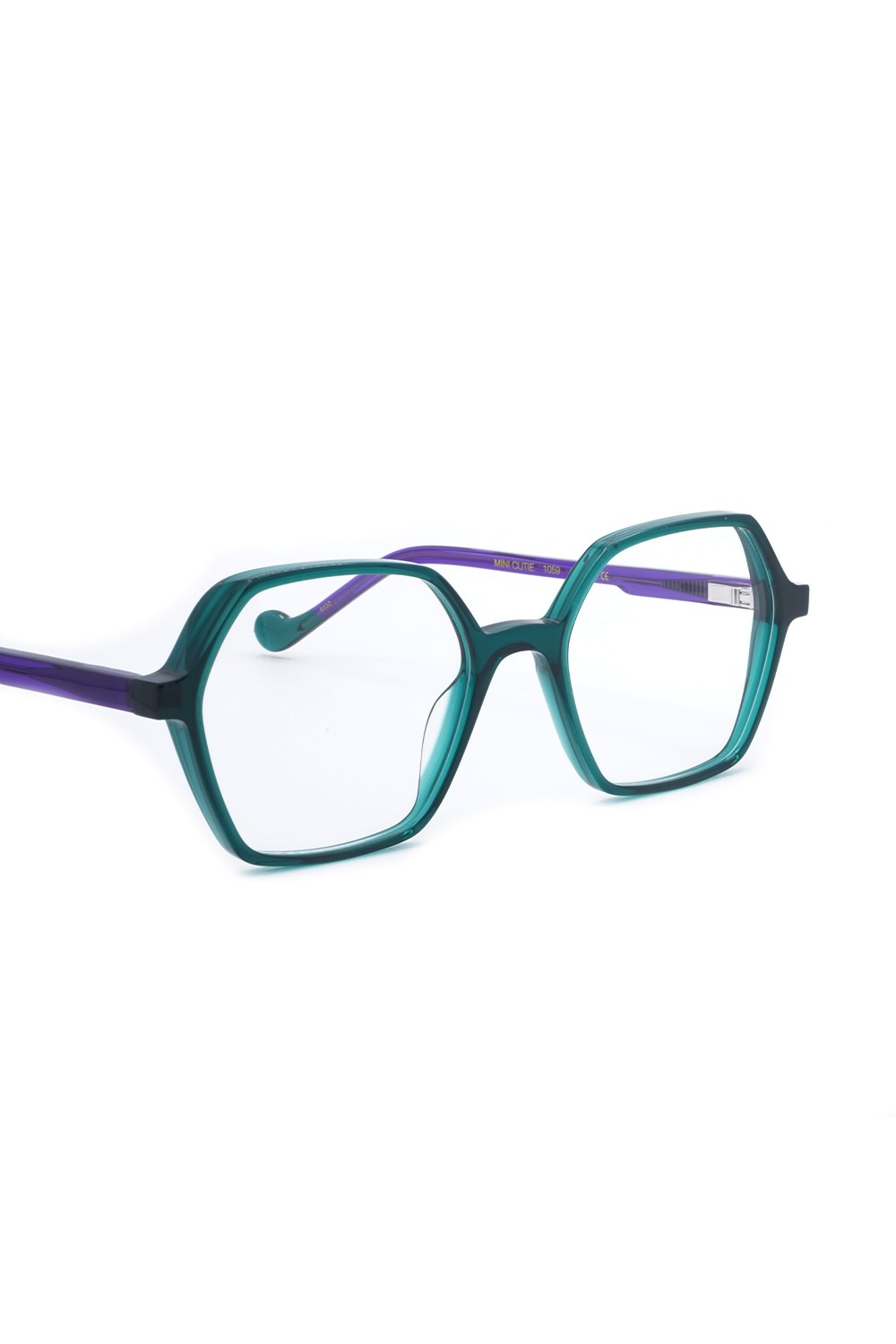 Caroline Abram - Occhiali da vista in celluloide esagonali per bambina verde