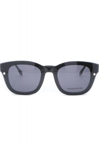 Philosopheyes - Occhiali da vista con clip solare in celluloide squadrati 2