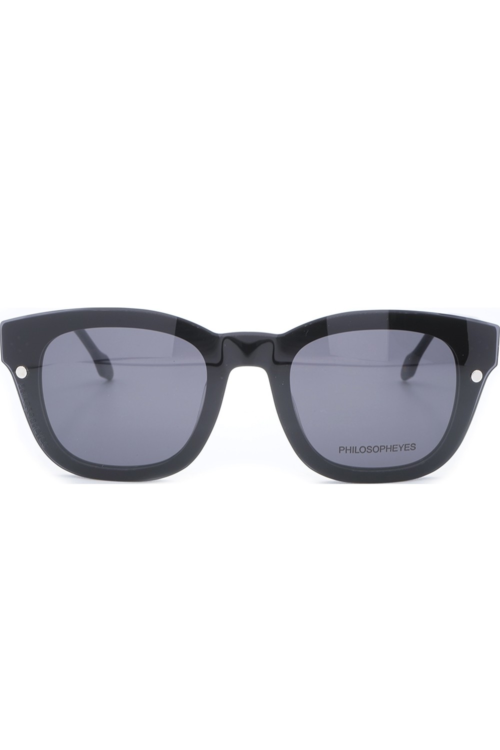 Philosopheyes - Occhiali da vista con clip solare in celluloide squadrati
