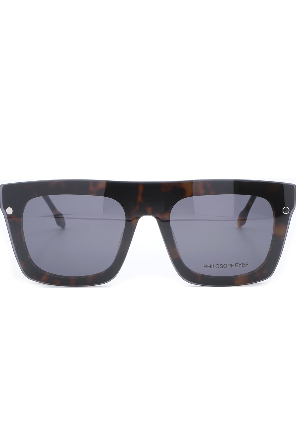 Philosopheyes - Occhiali da vista con clip solare in celluloide squadrati