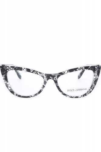 Dolce&Gabbana - Occhiali da vista in celluloide cat eye per donna nero - DG3354