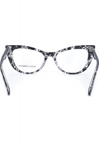 Dolce&Gabbana - Occhiali da vista in celluloide cat eye per donna nero - DG3354