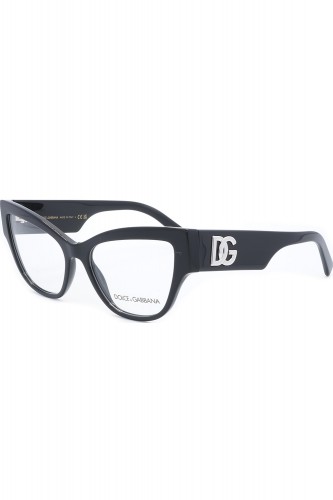 Dolce&Gabbana - Occhiali da vista in celluloide cat eye per donna nero - DG3378