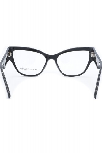 Dolce&Gabbana - Occhiali da vista in celluloide cat eye per donna nero - DG3378