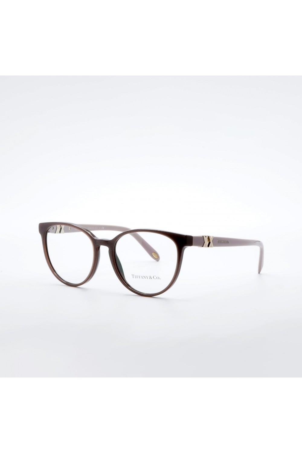 Tiffany & Co. - Occhiali da vista in celluloide tondi per donna fango - TF2138