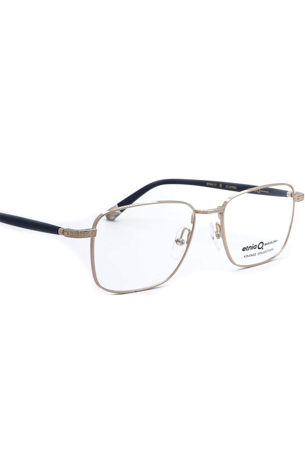 Etnia Barcelona - Occhiali da vista in metallo rettangolari per uomo oro -