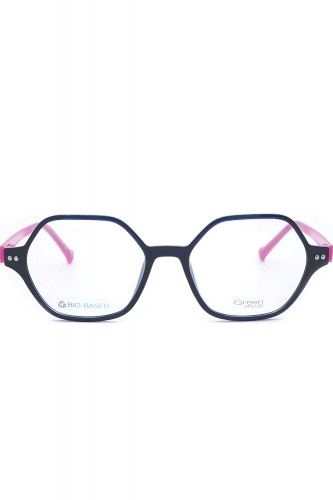 iGreen - Occhiali da vista in celluloide esagonali per donna con clip solare