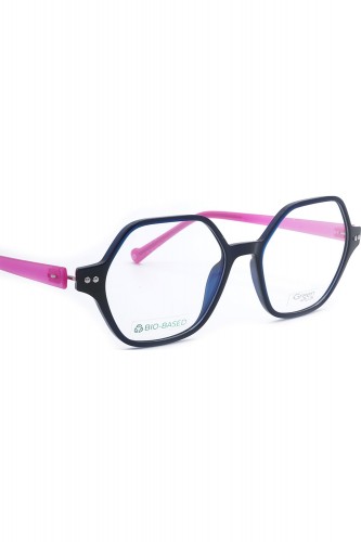 iGreen - Occhiali da vista in celluloide esagonali per donna con clip solare