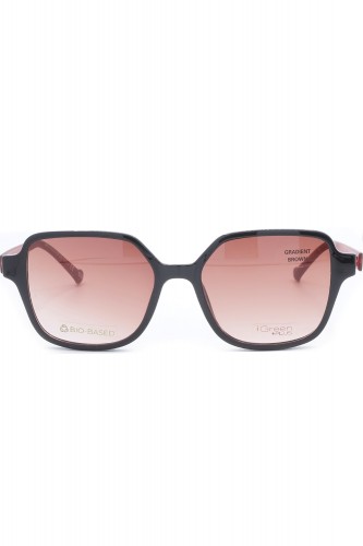 iGreen - Occhiali da vista in celluloide squadrati per donna con clip solare