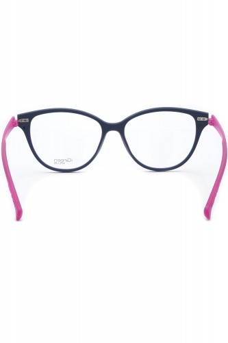 iGreen - Occhiali da vista in celluloide cat eye per donna con clip solare blu