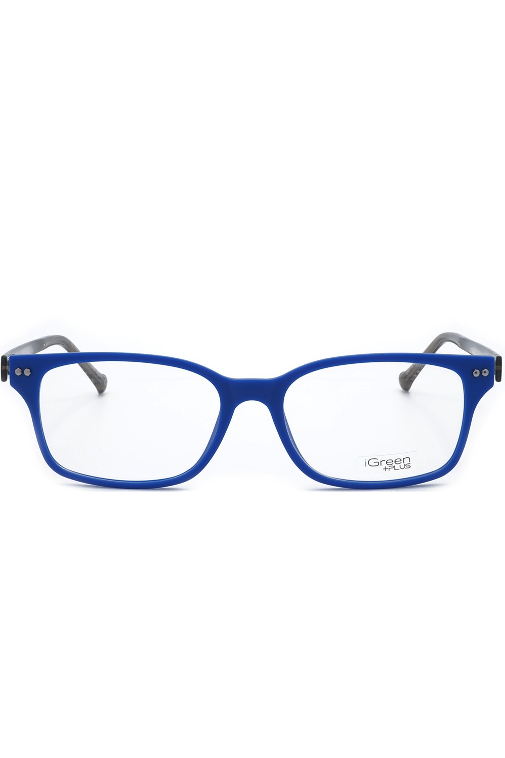 iGreen - Occhiali da vista in celluloide rettangolari unisex con clip solare