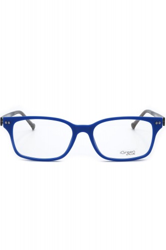 iGreen - Occhiali da vista in celluloide rettangolari unisex con clip solare