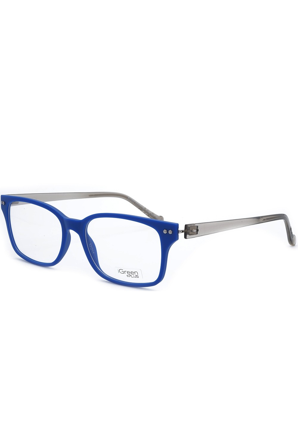 iGreen - Occhiali da vista in celluloide rettangolari unisex con clip solare