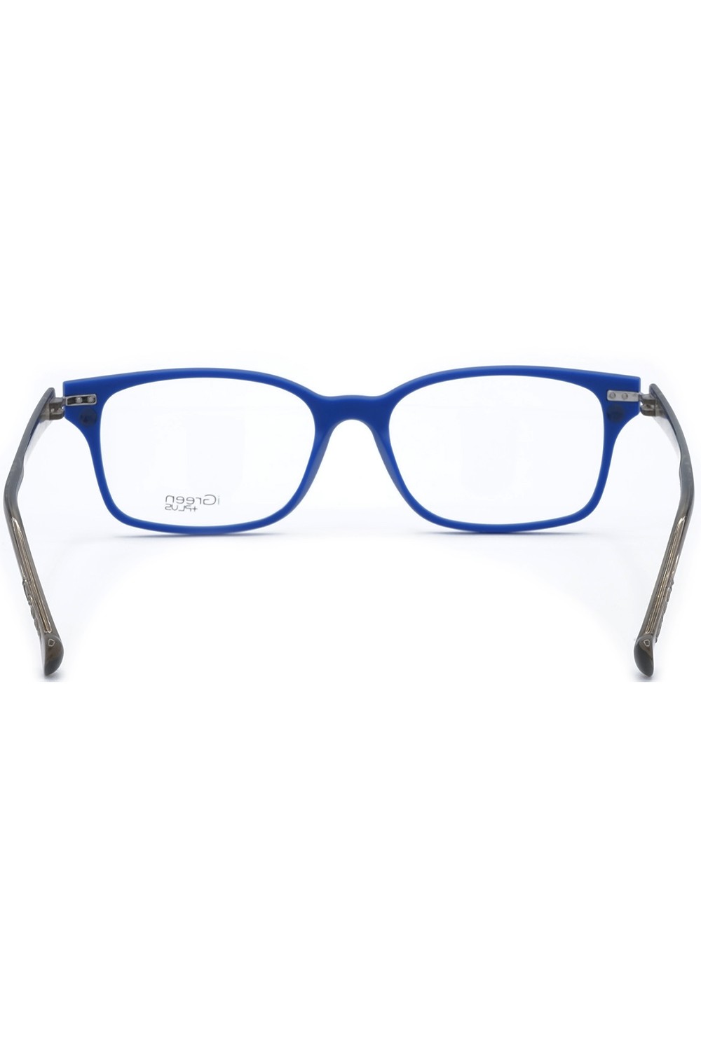 iGreen - Occhiali da vista in celluloide rettangolari unisex con clip solare