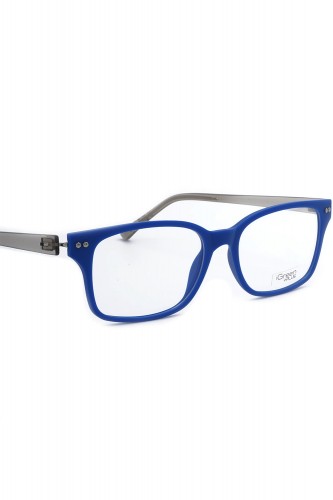 iGreen - Occhiali da vista in celluloide rettangolari unisex con clip solare