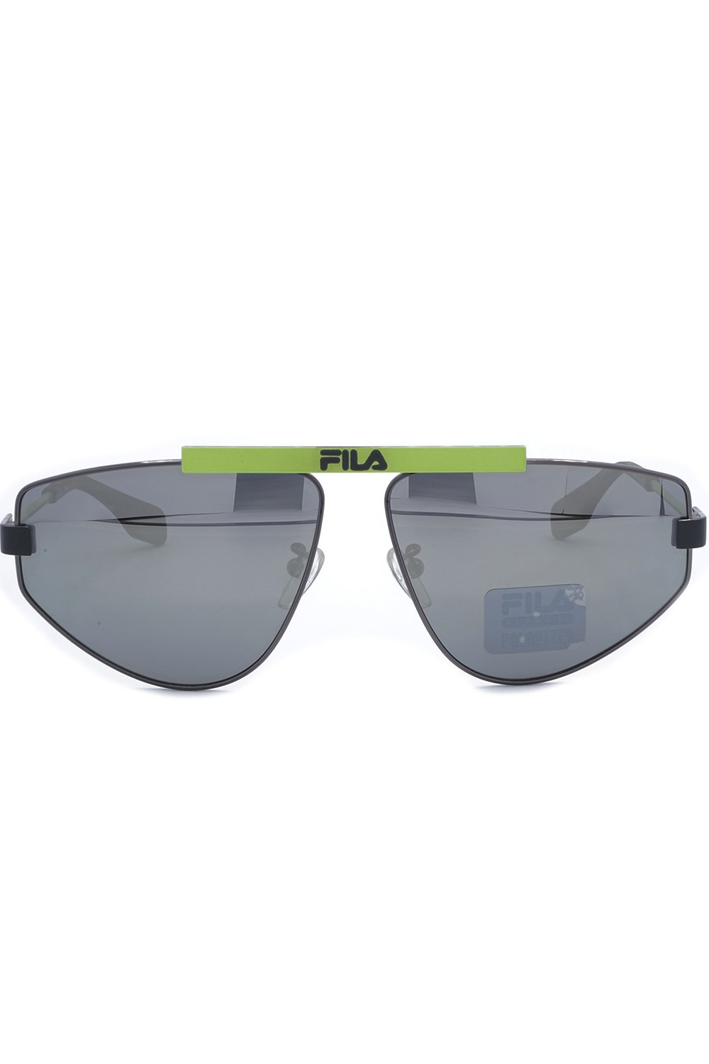 Fila - Occhiali da sole in metallo rettangolari unisex argento - SF9993 568P