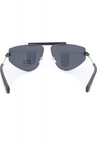 Fila - Occhiali da sole in metallo rettangolari unisex argento - SF9993 568P