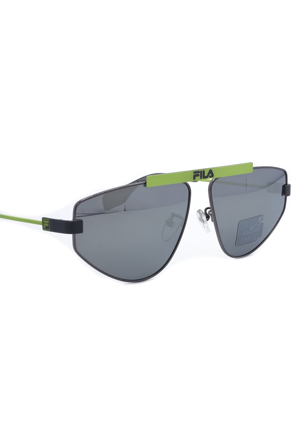 Fila - Occhiali da sole in metallo rettangolari unisex argento - SF9993 568P