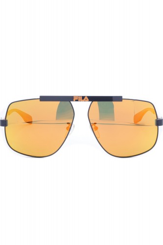 Fila - Occhiali da sole in metallo squadrati unisex blu - SF9994 C49P 2