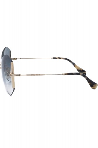 Miu Miu - Occhiali da sole in metallo a farfalla per donna oro - SMU520 ZVN-8V1