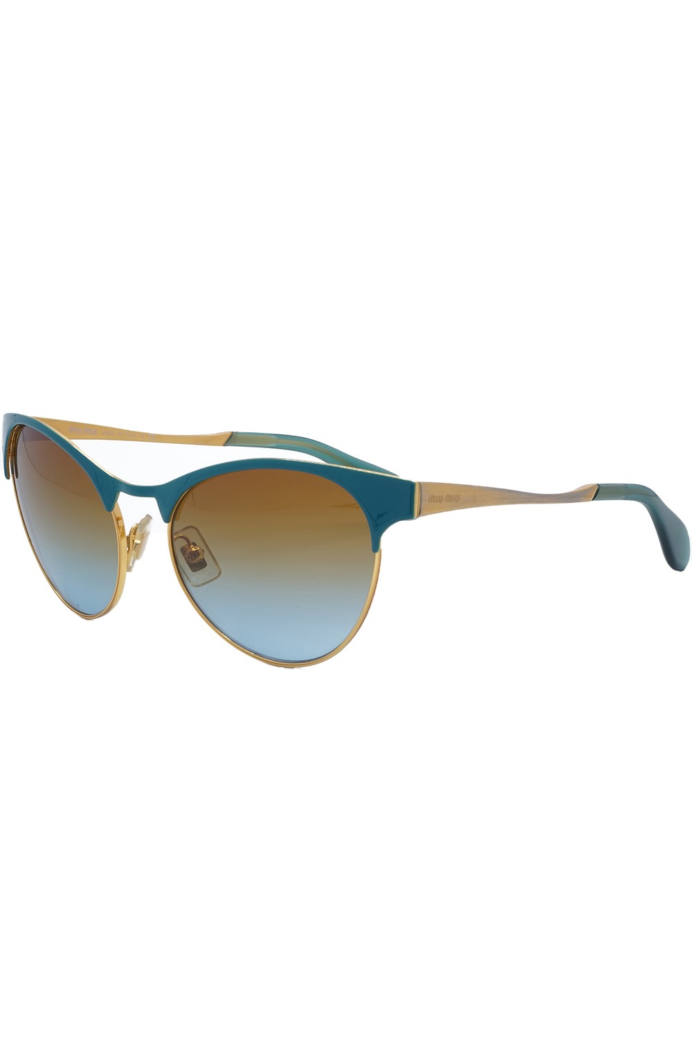 Miu Miu - Occhiali da sole in metallo cat eye per donna oro - SMU50O NAD-1F0