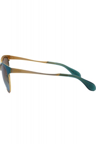 Miu Miu - Occhiali da sole in metallo cat eye per donna oro - SMU50O NAD-1F0