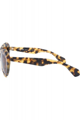 Miu Miu - Occhiali da sole in celluloide cat eye per donna tartarugato - SMU01N