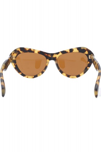Miu Miu - Occhiali da sole in celluloide cat eye per donna tartarugato - SMU01N