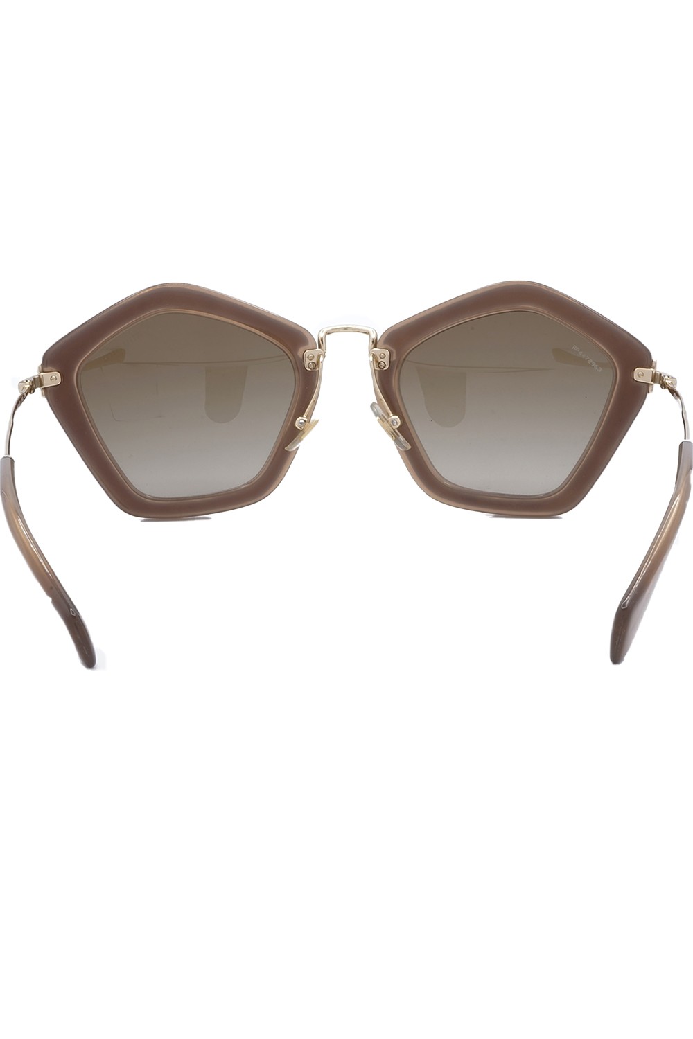 Miu Miu - Occhiali da sole combinati esagonali per donna rosa - SMU06O NAQ-1X1