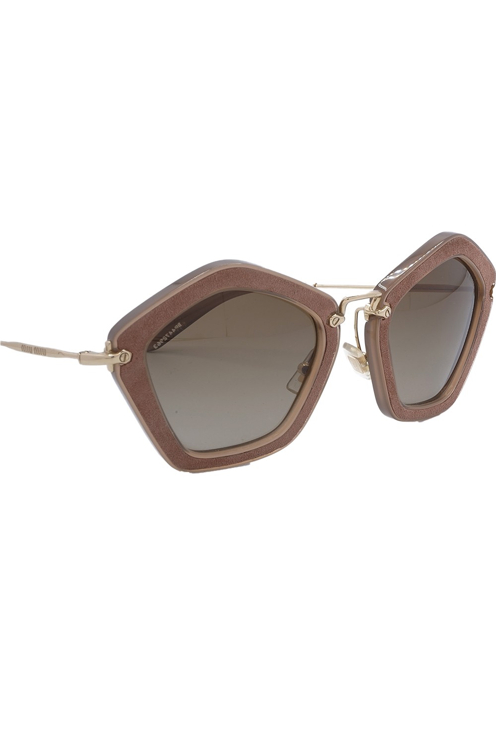 Miu Miu - Occhiali da sole combinati esagonali per donna rosa - SMU06O NAQ-1X1