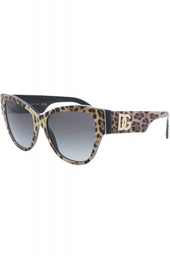 Dolce&Gabbana - Occhiali da sole in celluloide cat eye per donna animalier -