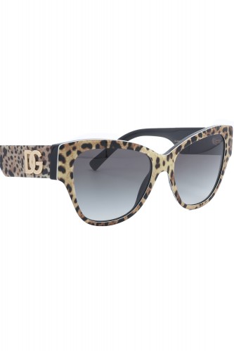 Dolce&Gabbana - Occhiali da sole in celluloide cat eye per donna animalier -