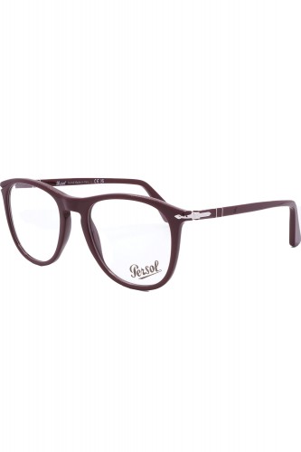 Persol - Occhiali da vista in celluloide squadrati per uomo bordeaux - 3314V