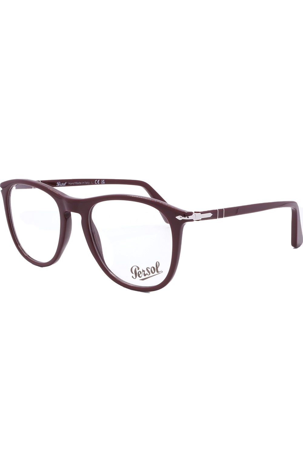 Persol - Occhiali da vista in celluloide squadrati per uomo bordeaux - 3314V