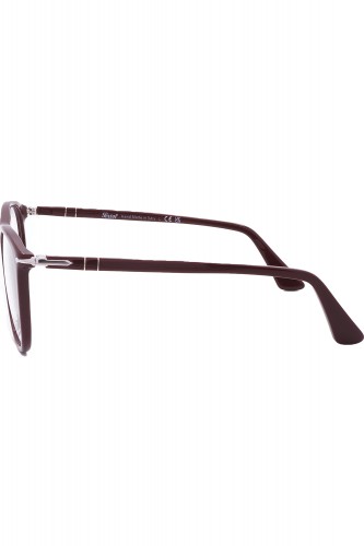 Persol - Occhiali da vista in celluloide squadrati per uomo bordeaux - 3314V