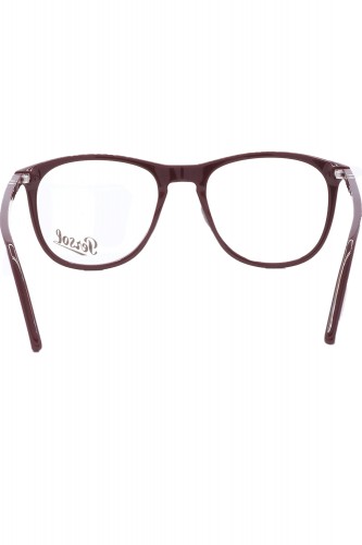 Persol - Occhiali da vista in celluloide squadrati per uomo bordeaux - 3314V
