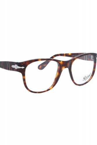 Persol - Occhiali da vista in celluloide squadrati per uomo tartarugato - 3312V