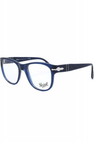 Persol - Occhiali da vista in celluloide squadrati per uomo blu - 3312V 181