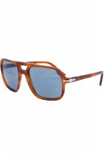 Persol - Occhiali da sole in celluloide squadrati per uomo tartarugato - 3328S