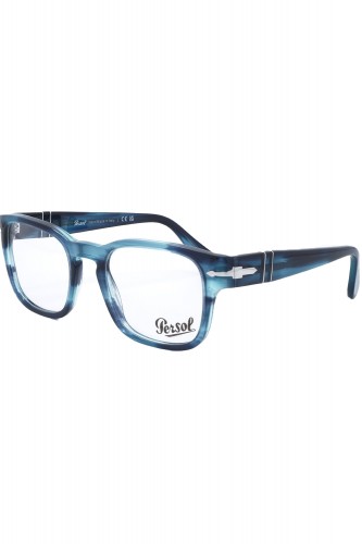 Persol - Occhiali da vista in celluloide squadrati per uomo blu - 3334V 1193