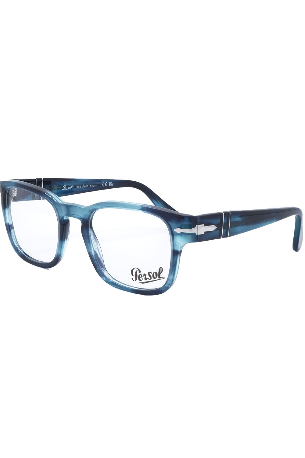 Persol - Occhiali da vista in celluloide squadrati per uomo blu - 3334V 1193