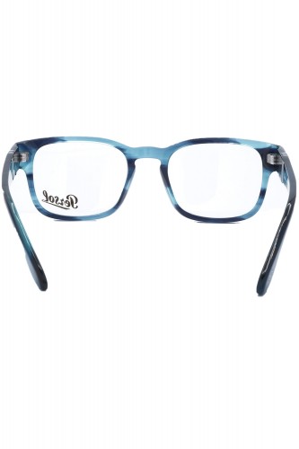 Persol - Occhiali da vista in celluloide squadrati per uomo blu - 3334V 1193