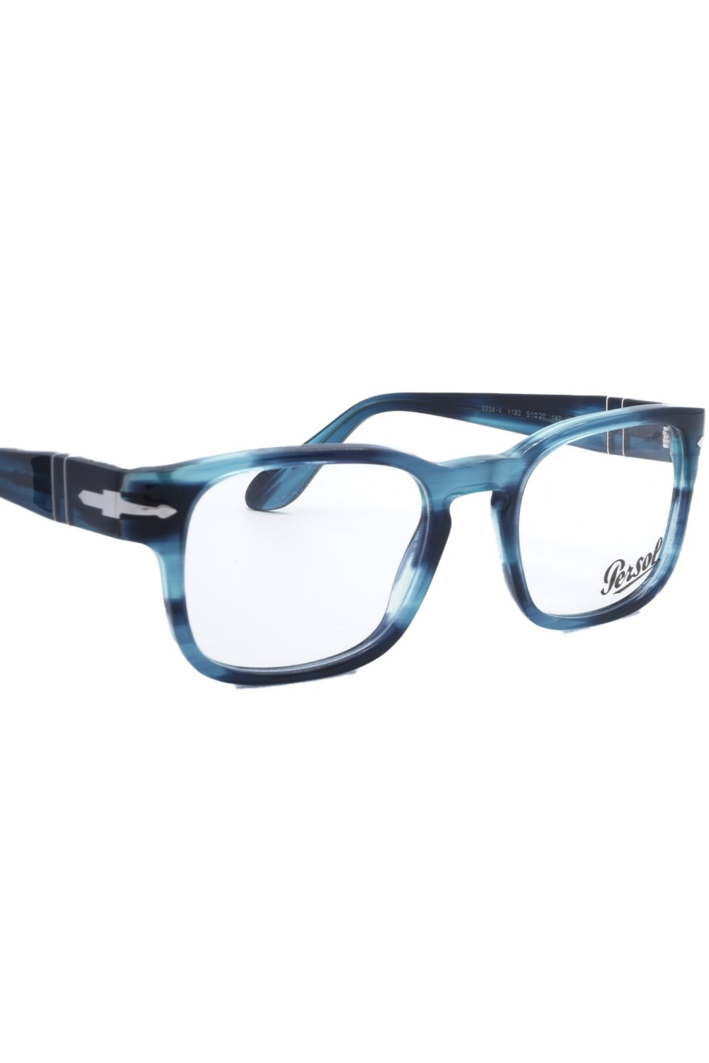 Persol - Occhiali da vista in celluloide squadrati per uomo blu - 3334V 1193