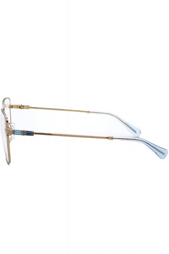 Swarovski - Occhiali da vista in metallo squadrati per donna oro - SK1003 4021