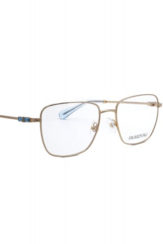 Swarovski - Occhiali da vista in metallo squadrati per donna oro - SK1003 4021